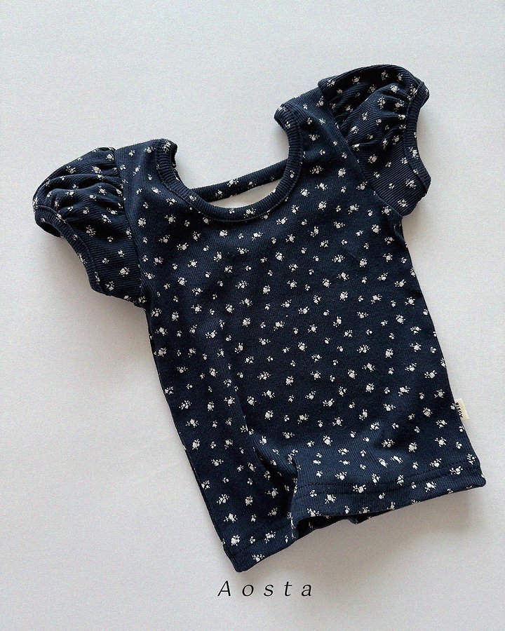 Aosta - Korean Baby Fashion - #onlinebabyshop - Open-Back Puff Blouse - 2