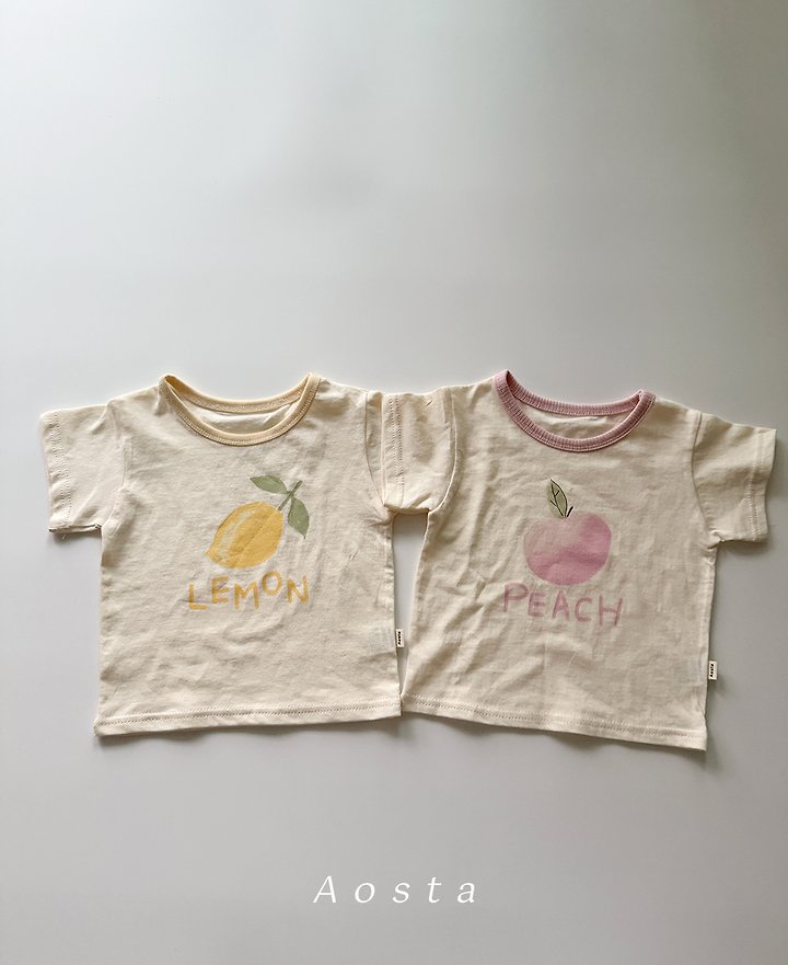 Aosta - Korean Baby Fashion - #onlinebabyshop - Lemon Peach Tee