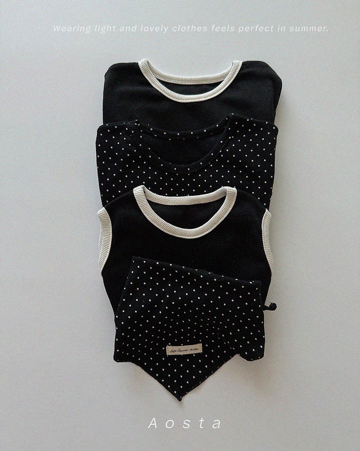 Aosta - Korean Baby Fashion - #onlinebabyshop - Ribbed Sleeveless - 9