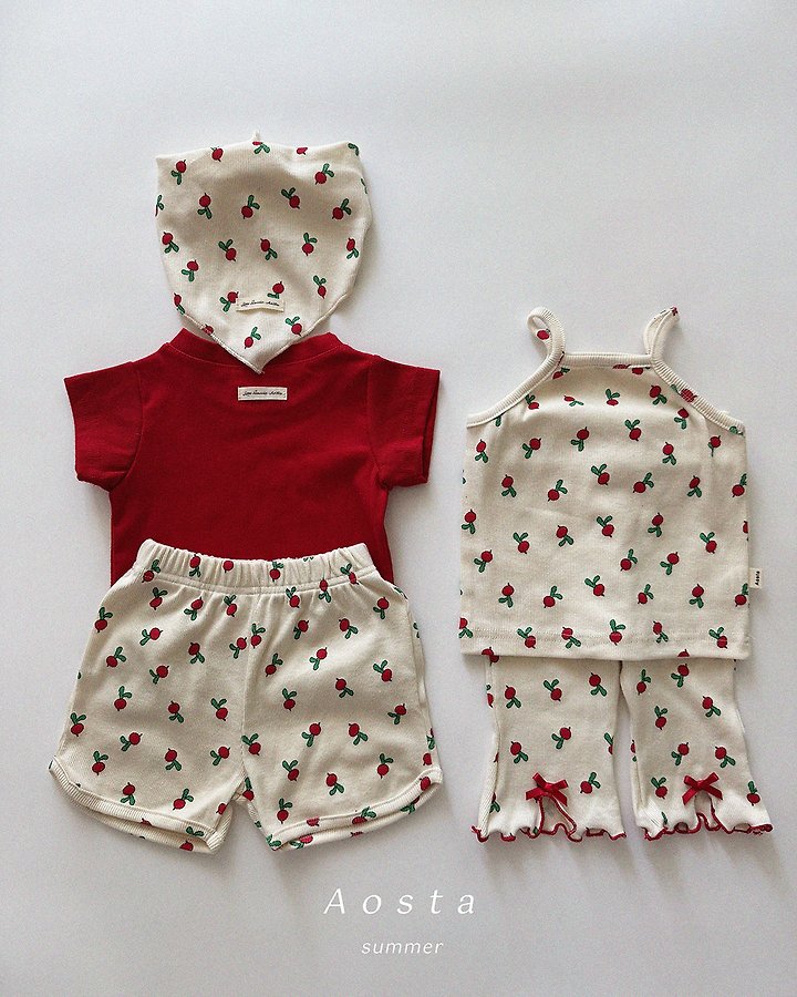 Aosta - Korean Baby Fashion - #onlinebabyshop - Ribbed Strap Sleeveless - 8
