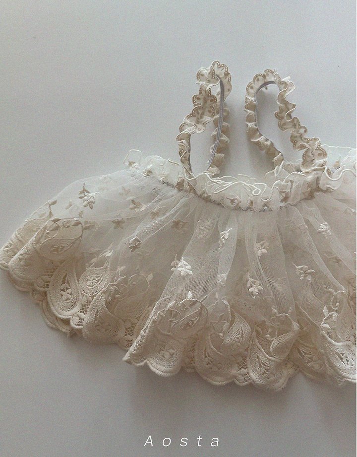Aosta - Korean Baby Fashion - #onlinebabyshop - Lace Strap Bustier - 4