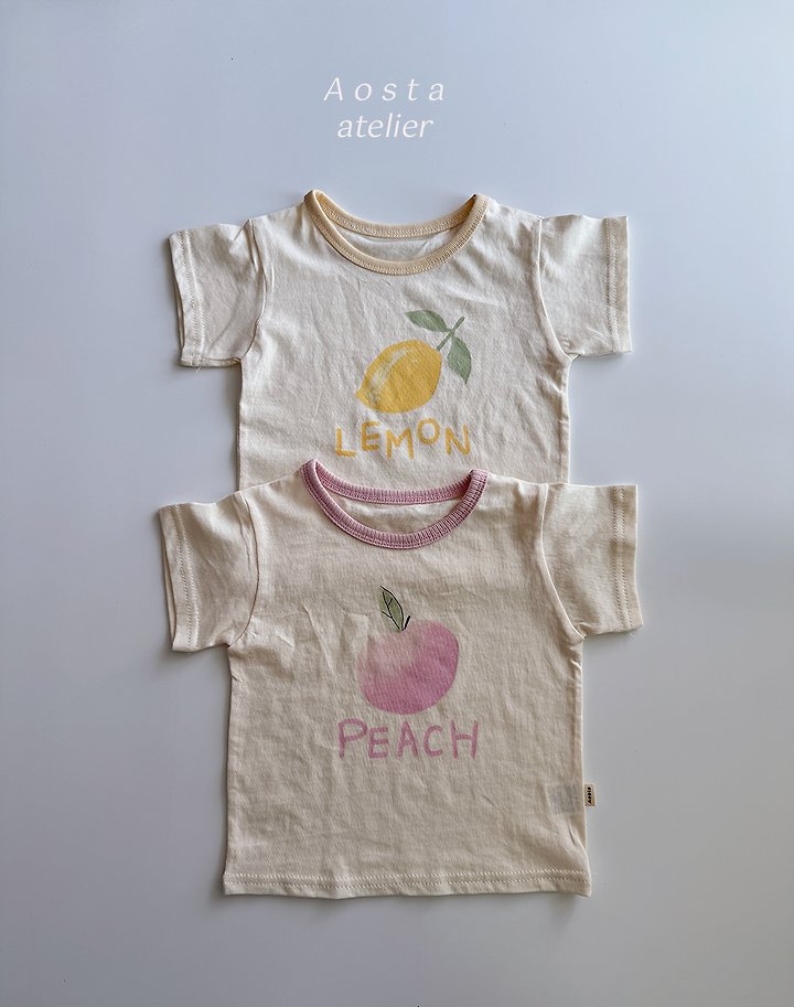 Aosta - Korean Baby Fashion - #smilingbaby - Lemon Peach Tee - 2