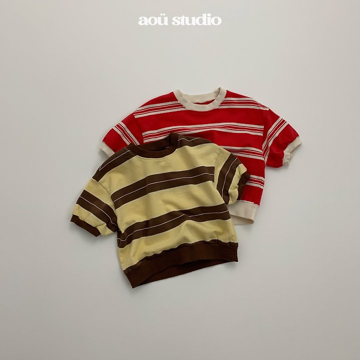 Aou Studio - Korean Baby Fashion - #babyboutique - Nori Stripe Set - 3