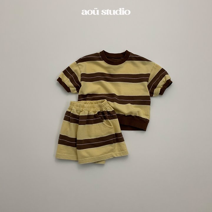 Aou Studio - Korean Baby Fashion - #babyclothing - Nori Stripe Set - 5