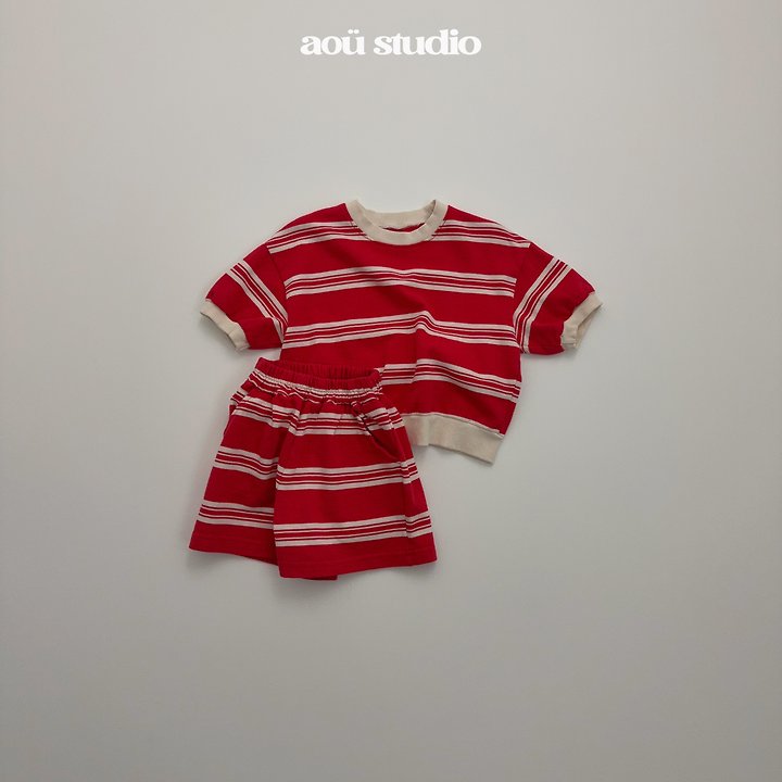 Aou Studio - Korean Baby Fashion - #babyfashion - Nori Stripe Set - 6