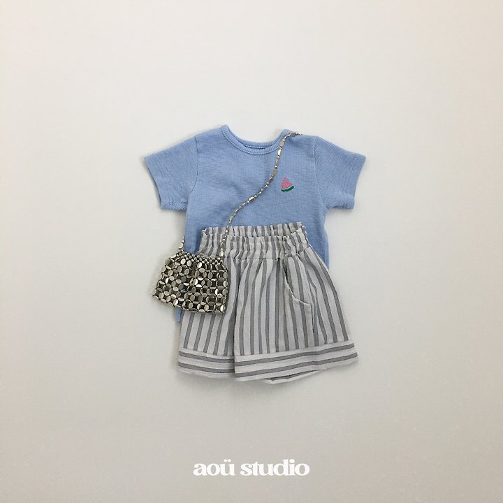 Aou Studio - Korean Baby Fashion - #babyfever - Watermelon Rib Tee - 9