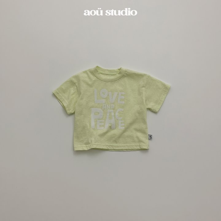 Aou Studio - Korean Baby Fashion - #babyfever - Love & Peace Tee - 5