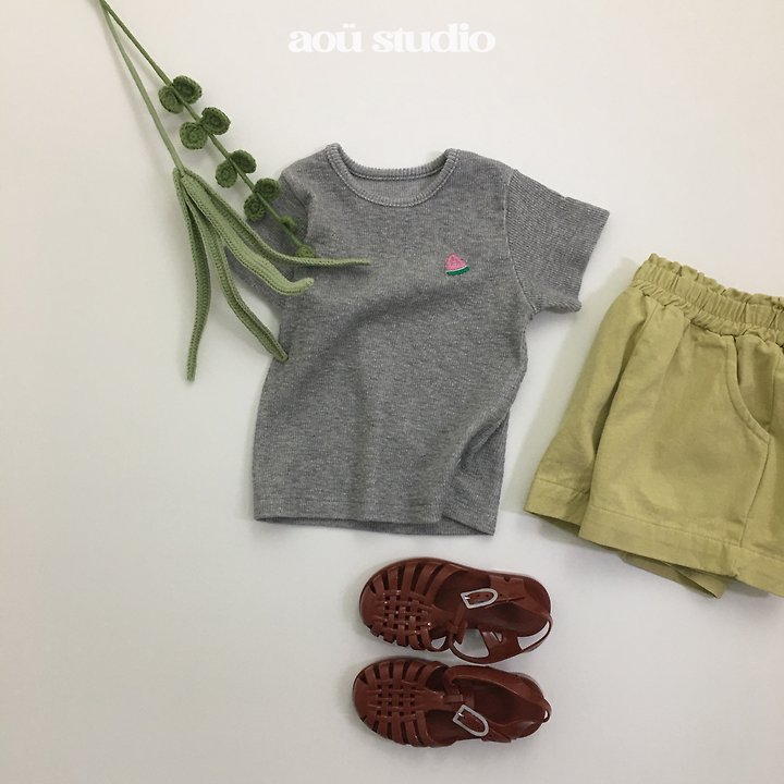 Aou Studio - Korean Baby Fashion - #babygirlfashion - Watermelon Rib Tee - 10