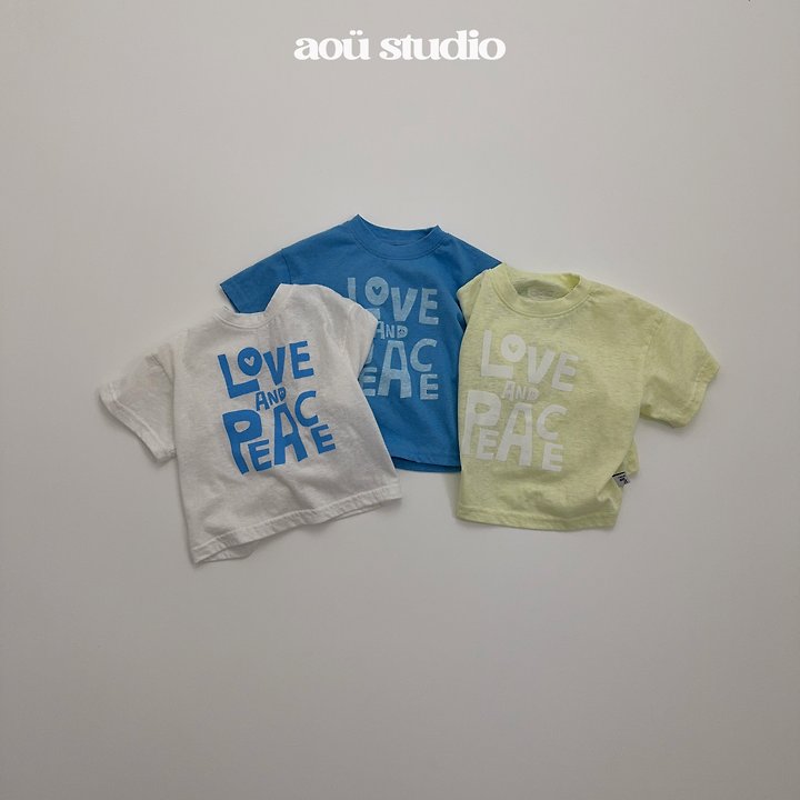 Aou Studio - Korean Baby Fashion - #babyoninstagram - Love & Peace Tee - 8