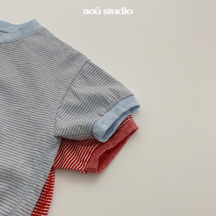 Aou Studio - Korean Baby Fashion - #onlinebabyboutique - Mini Stripe Tee - 5