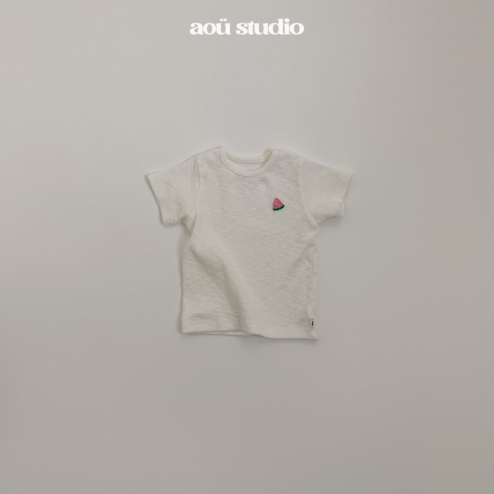 Aou Studio - Korean Baby Fashion - #onlinebabyshop - Watermelon Rib Tee - 3