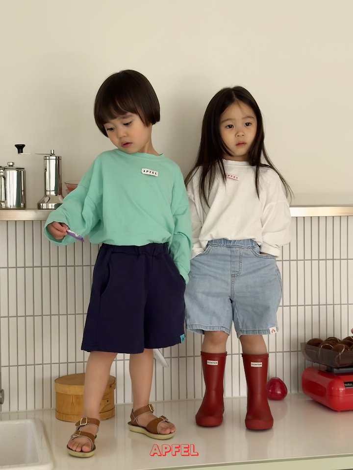 Apfel - Korean Children Fashion - #littlefashionista - Soft Denim Shorts - 6