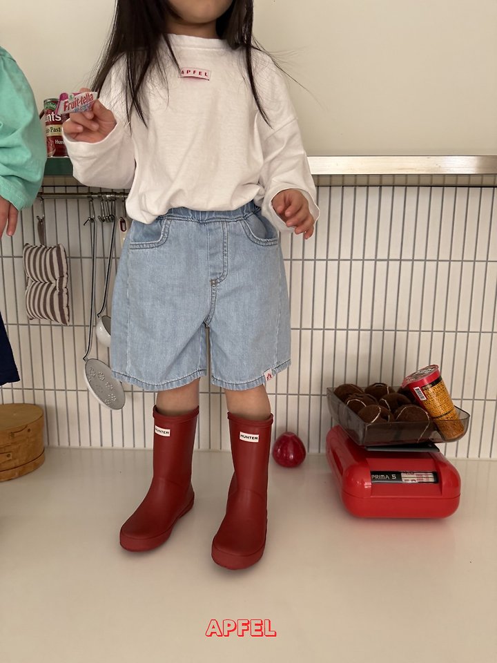 Apfel - Korean Children Fashion - #minifashionista - Soft Denim Shorts - 8