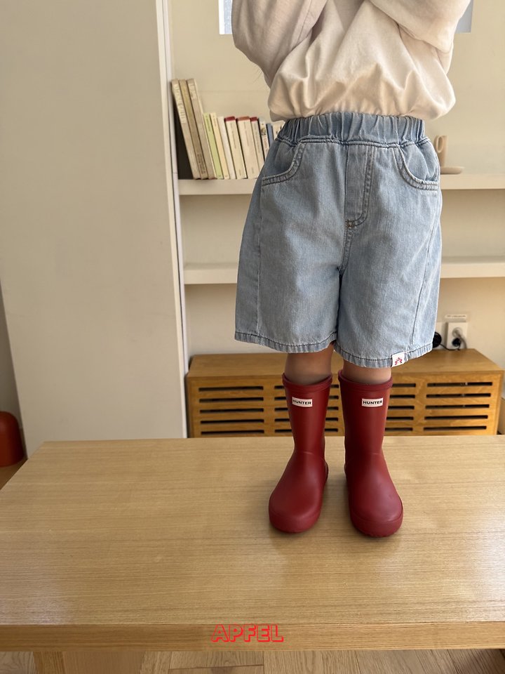 Apfel - Korean Children Fashion - #prettylittlegirls - Soft Denim Shorts - 9