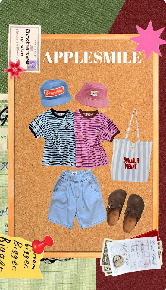 Apple Smile - Korean Children Fashion - #Kfashion4kids - Multi Stripe Tee - 9