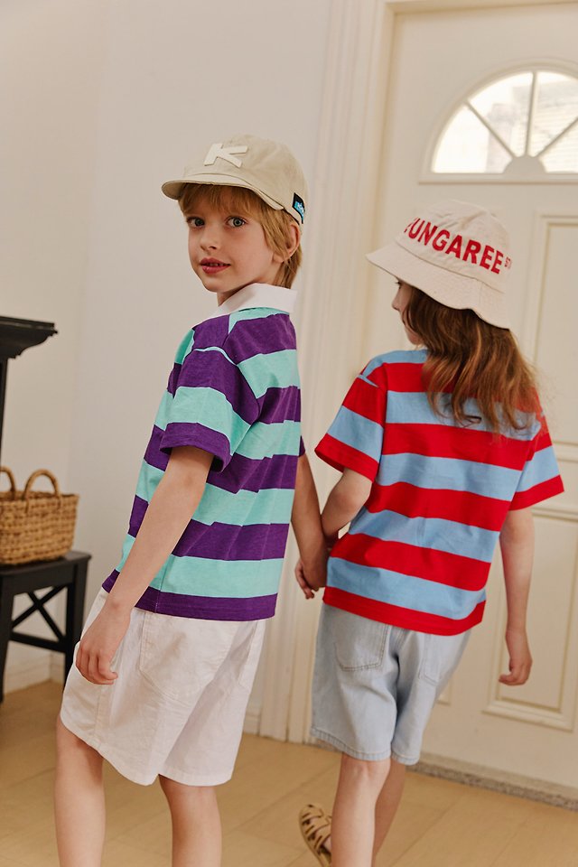 Apple Smile - Korean Children Fashion - #childofig - Vivid Collar Tee - 5