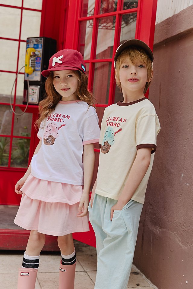 Apple Smile - Korean Children Fashion - #childofig - Ice Cream Tee - 2