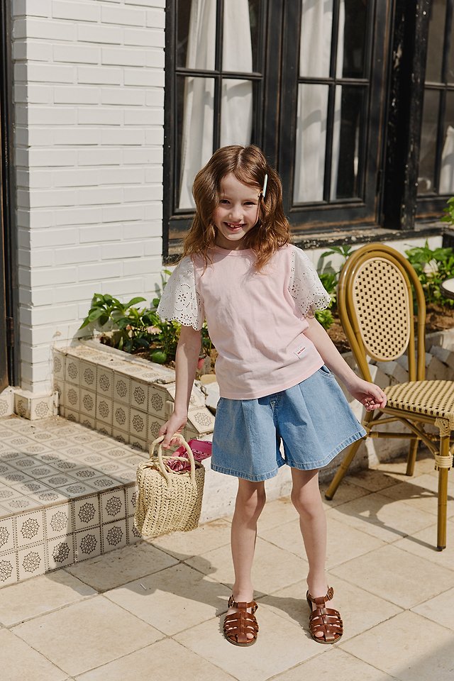 Apple Smile - Korean Children Fashion - #childofig - Lace Sleeve Tee - 10