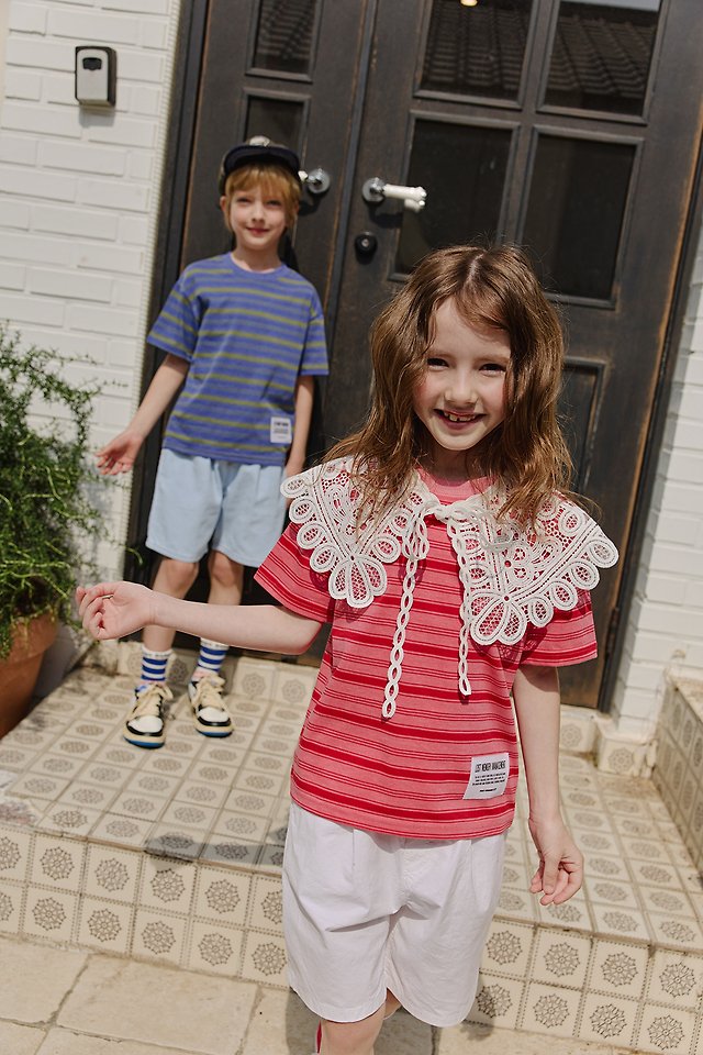 Apple Smile - Korean Children Fashion - #childofig - Pigment Stripe Tee - 6