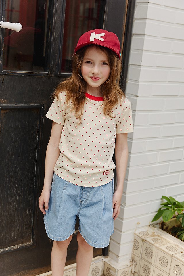 Apple Smile - Korean Children Fashion - #childofig - Little Dot Tee - 5
