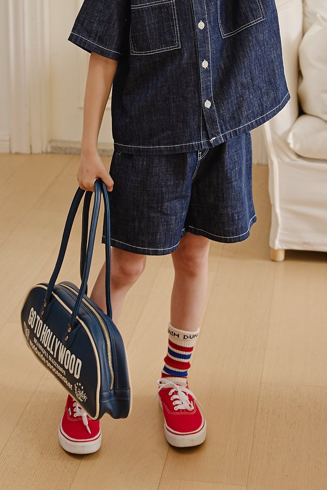 Apple Smile - Korean Children Fashion - #childrensboutique - Indigo Pants - 2