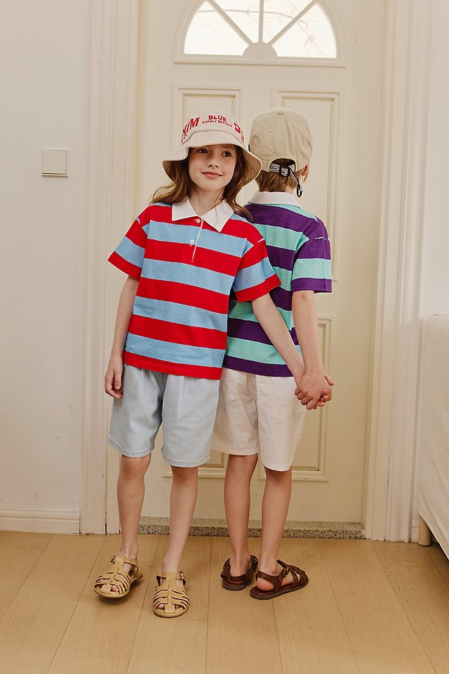 Apple Smile - Korean Children Fashion - #designkidswear - Vivid Collar Tee - 7
