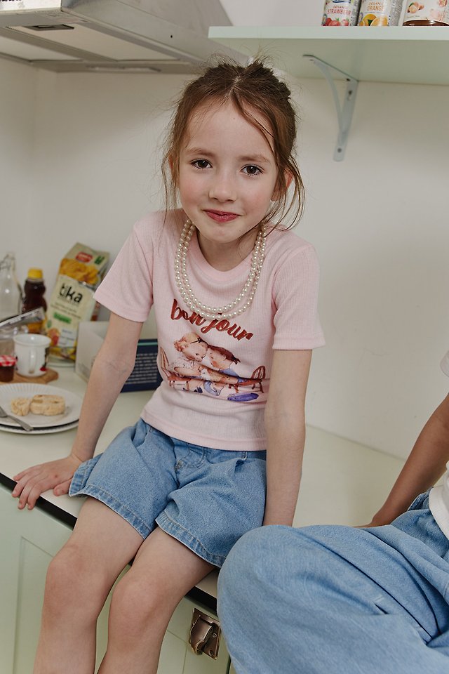 Apple Smile - Korean Children Fashion - #discoveringself - Bonjour Tee - 7