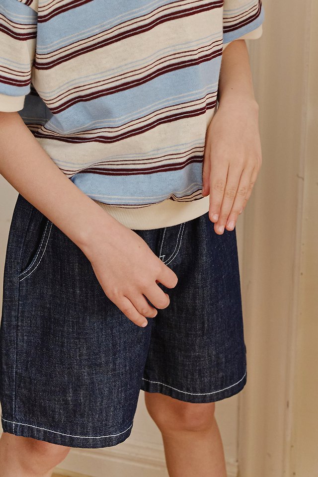 Apple Smile - Korean Children Fashion - #designkidswear - Indigo Pants - 4