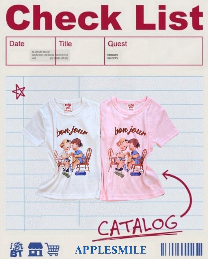 Apple Smile - Korean Children Fashion - #fashionkids - Bonjour Tee - 8