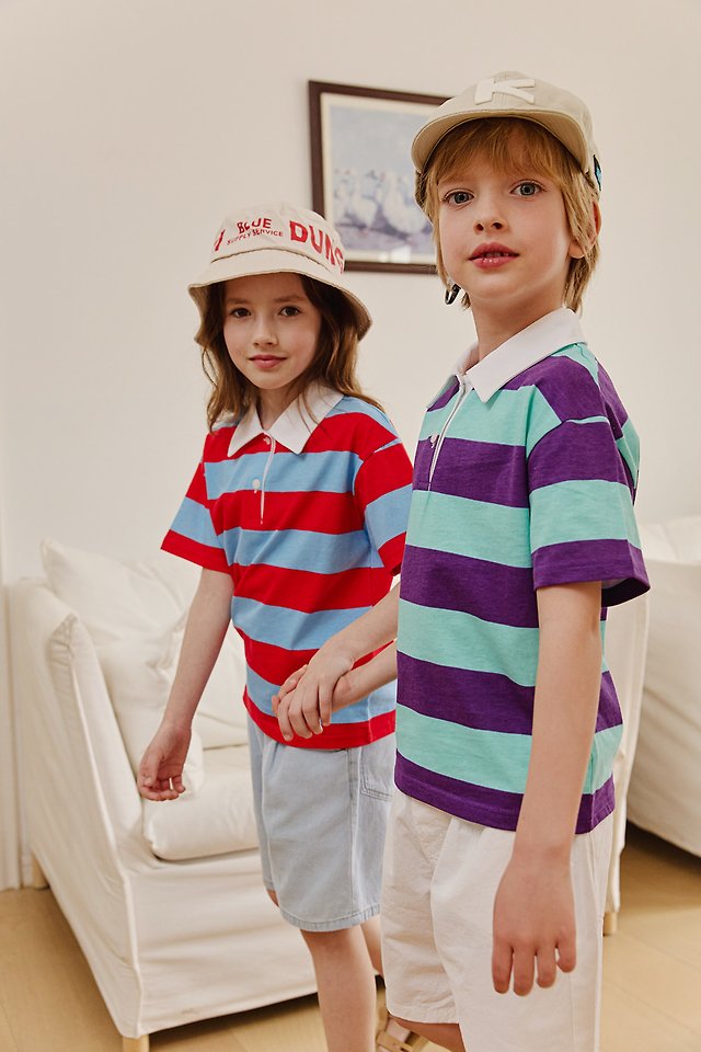 Apple Smile - Korean Children Fashion - #kidsstore - Vivid Collar Tee - 11