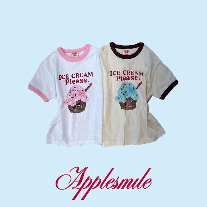 Apple Smile - Korean Children Fashion - #kidsstore - Ice Cream Tee - 8