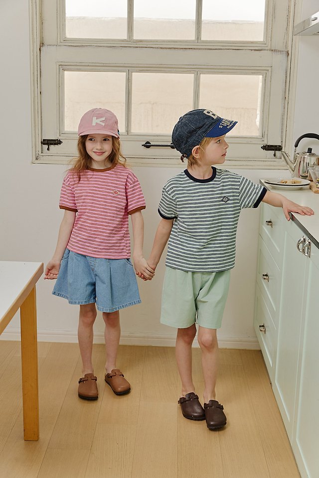 Apple Smile - Korean Children Fashion - #kidsstore - Multi Stripe Tee - 7