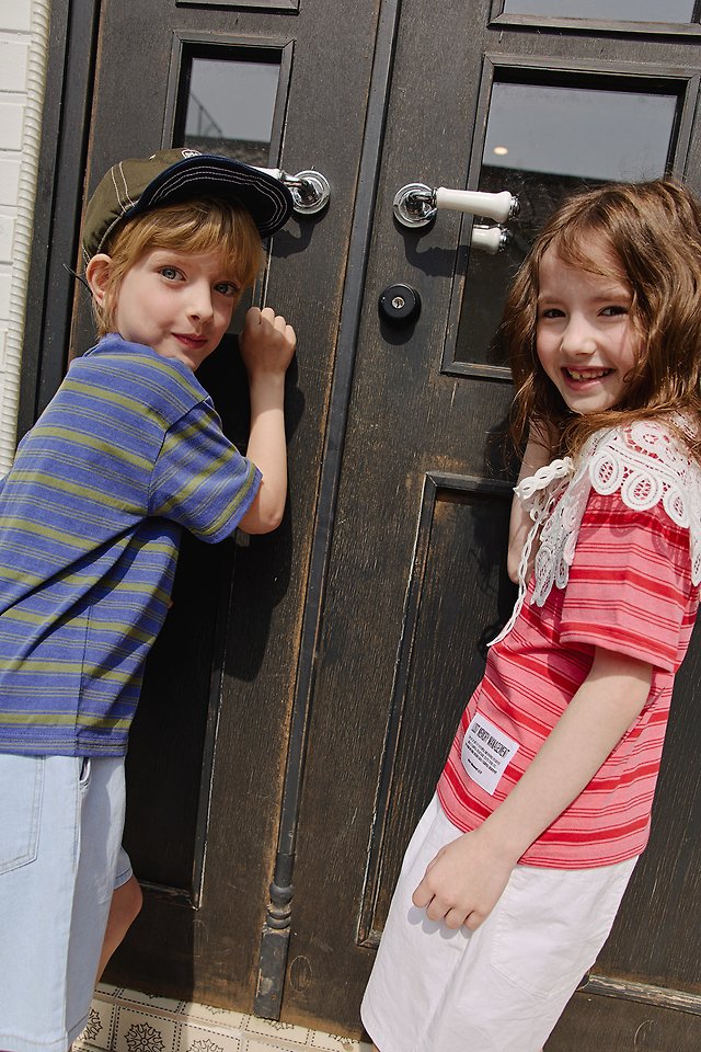 Apple Smile - Korean Children Fashion - #littlefashionista - Pigment Stripe Tee - 2