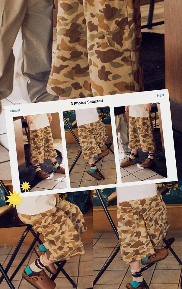 Apple Smile - Korean Children Fashion - #littlefashionista - Camo Wide Pants