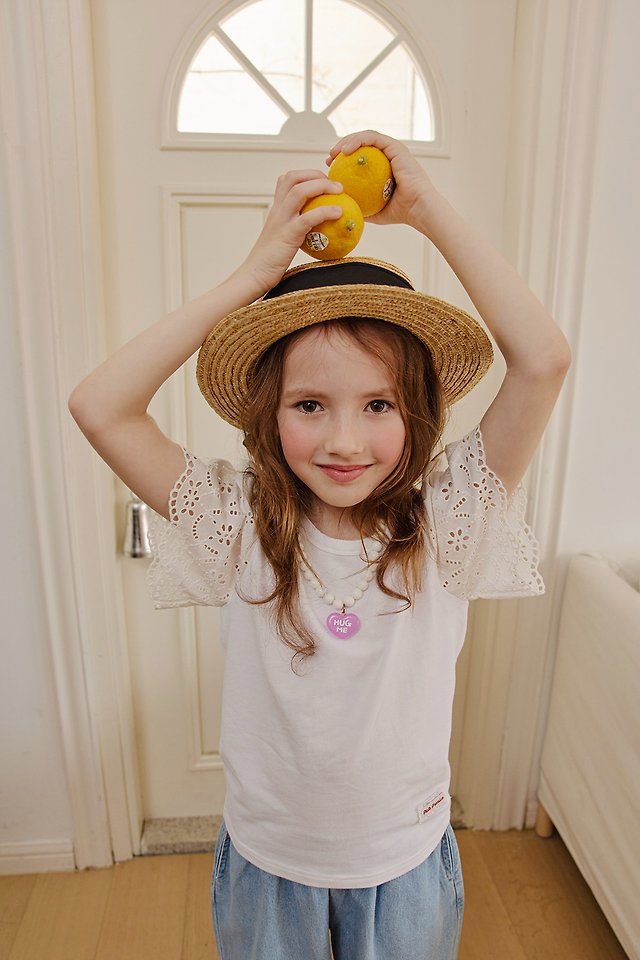 Apple Smile - Korean Children Fashion - #magicofchildhood - Lace Sleeve Tee - 6