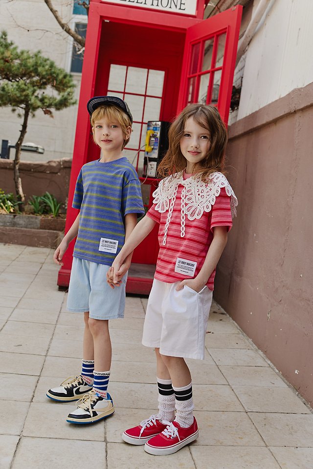 Apple Smile - Korean Children Fashion - #prettylittlegirls - Pigment Stripe Tee - 5