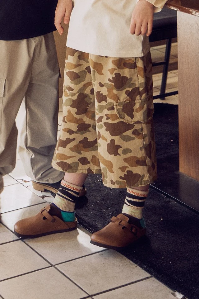 Apple Smile - Korean Children Fashion - #minifashionista - Camo Wide Pants - 4