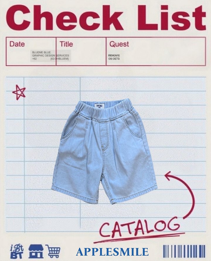 Apple Smile - Korean Children Fashion - #todddlerfashion - Light Denim Shorts - 8