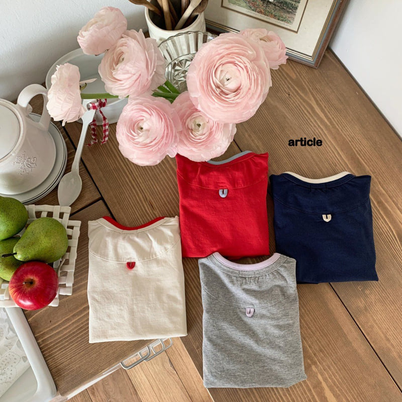 Article - Korean Children Fashion - #Kfashion4kids - Double Off Embroidery Tee - 12