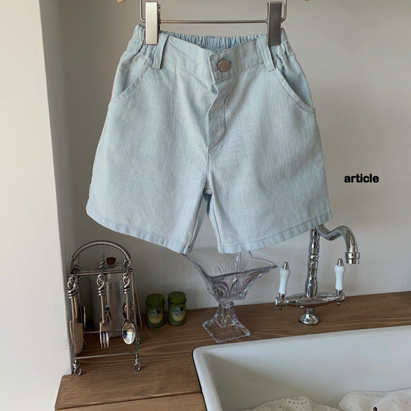 Article - Korean Children Fashion - #Kfashion4kids - Simple Linen Shorts - 6
