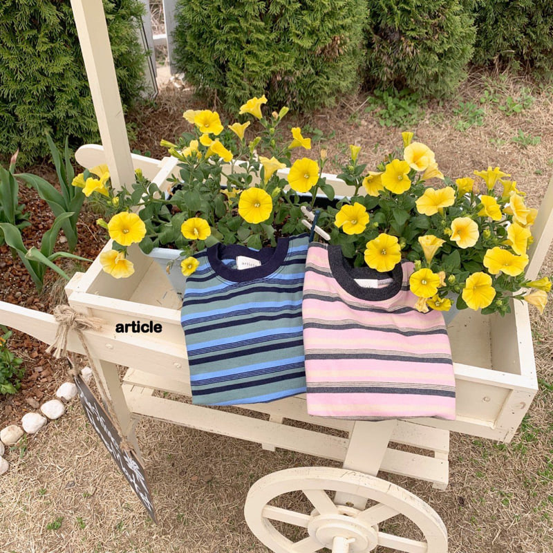 Article - Korean Children Fashion - #childofig - Buddy Stripe Short Sleeve Tee
