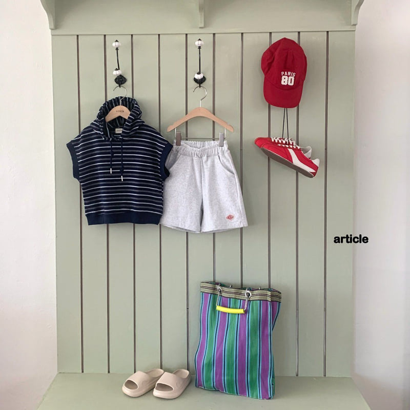 Article - Korean Children Fashion - #childofig - Stew Stripe Short Sleeve Hoodie - 8