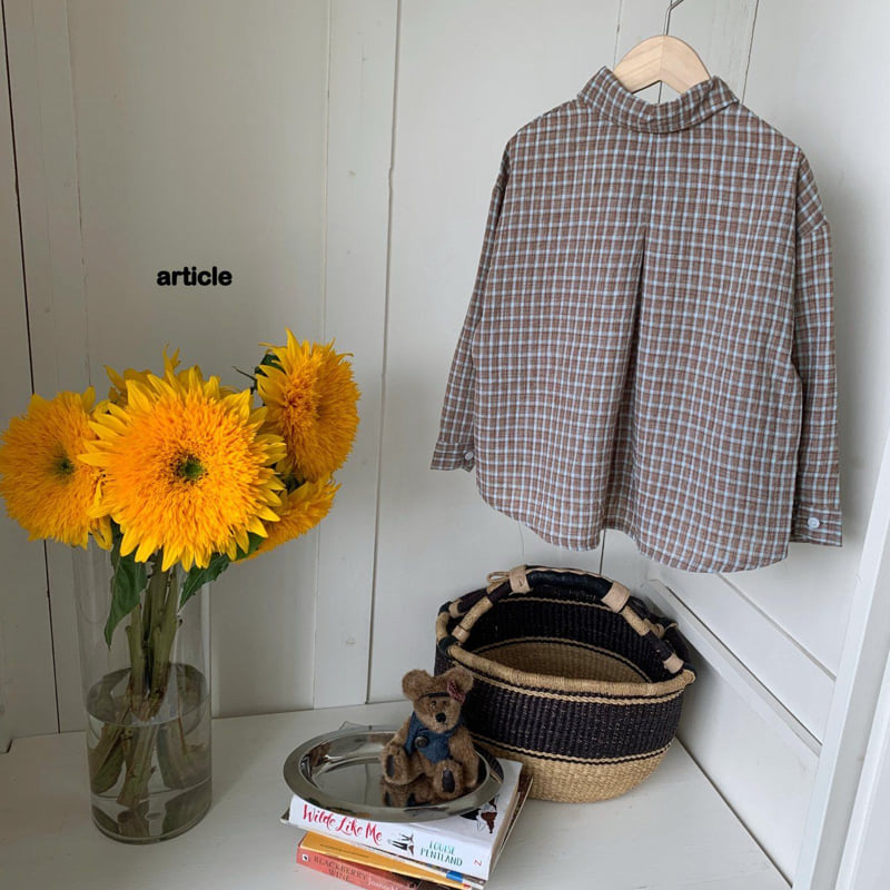 Article - Korean Children Fashion - #childofig - Linen Check Shirt - 6