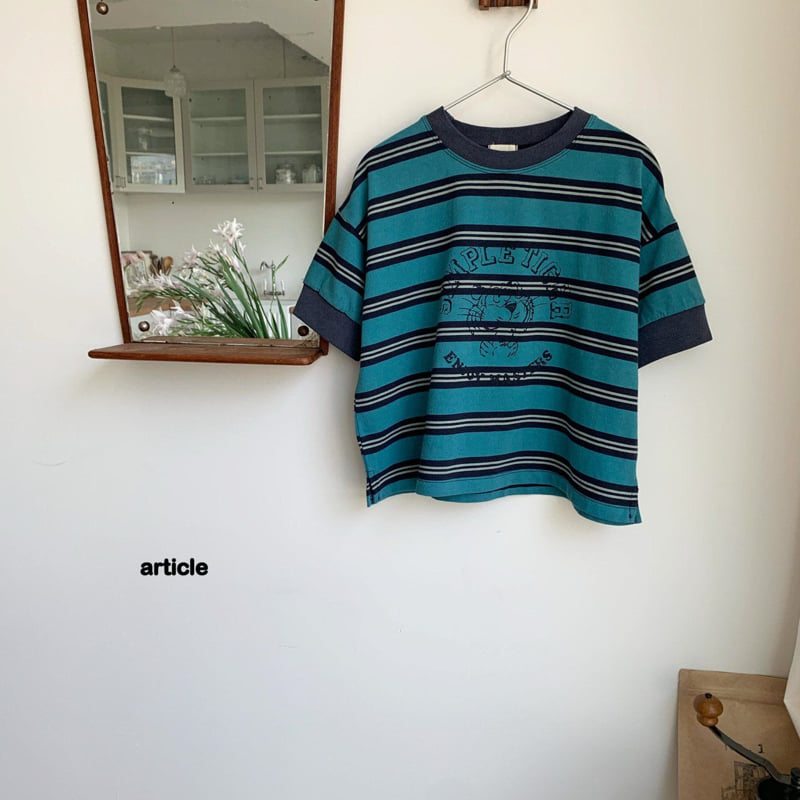 Article - Korean Children Fashion - #childrensboutique - Pig Tiger Stripe Tee - 8