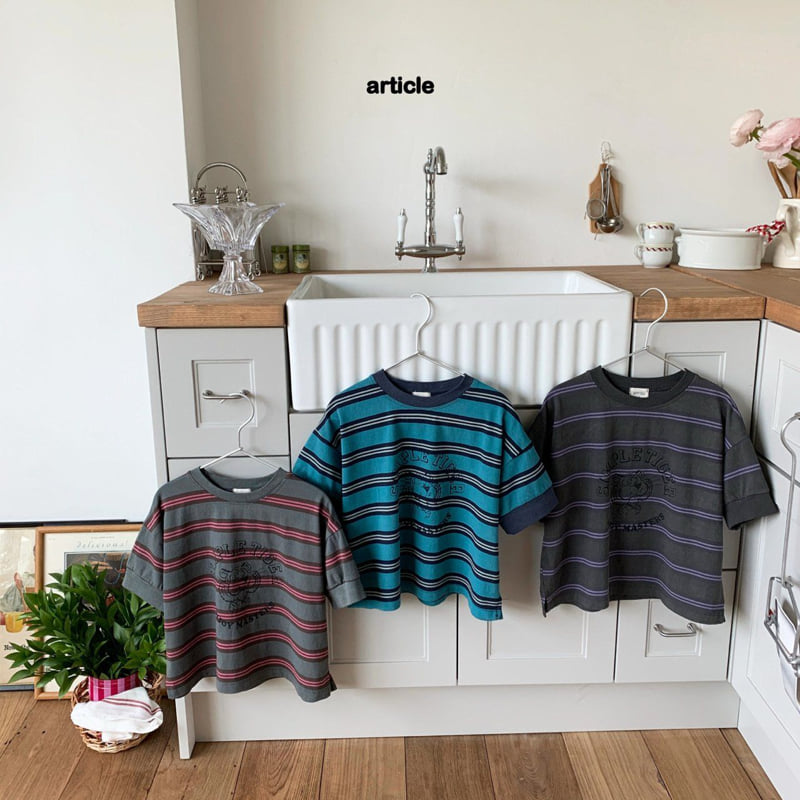Article - Korean Children Fashion - #designkidswear - Pig Tiger Stripe Tee - 9