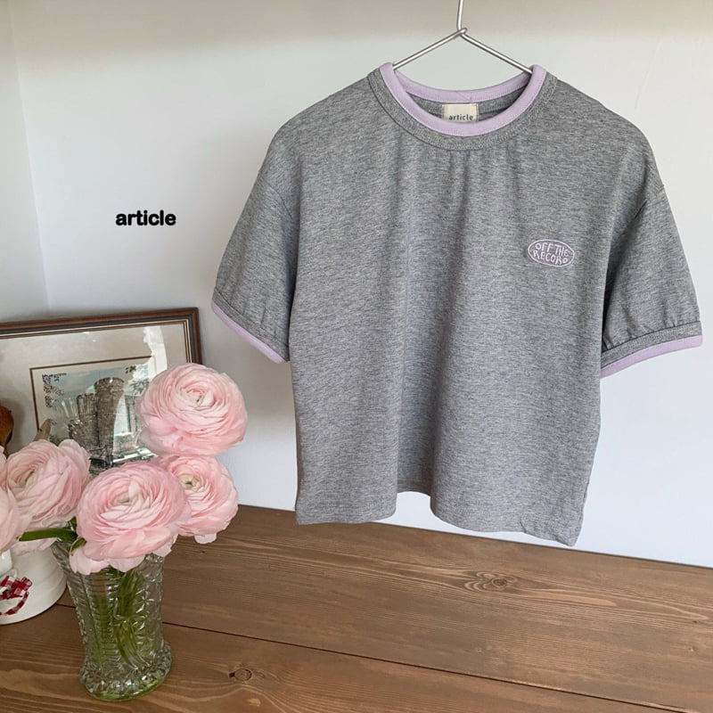 Article - Korean Children Fashion - #discoveringself - Double Off Embroidery Tee - 7