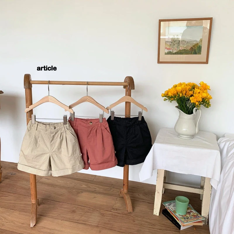 Article - Korean Children Fashion - #kidsshorts - Bijou Roll-Up Shorts