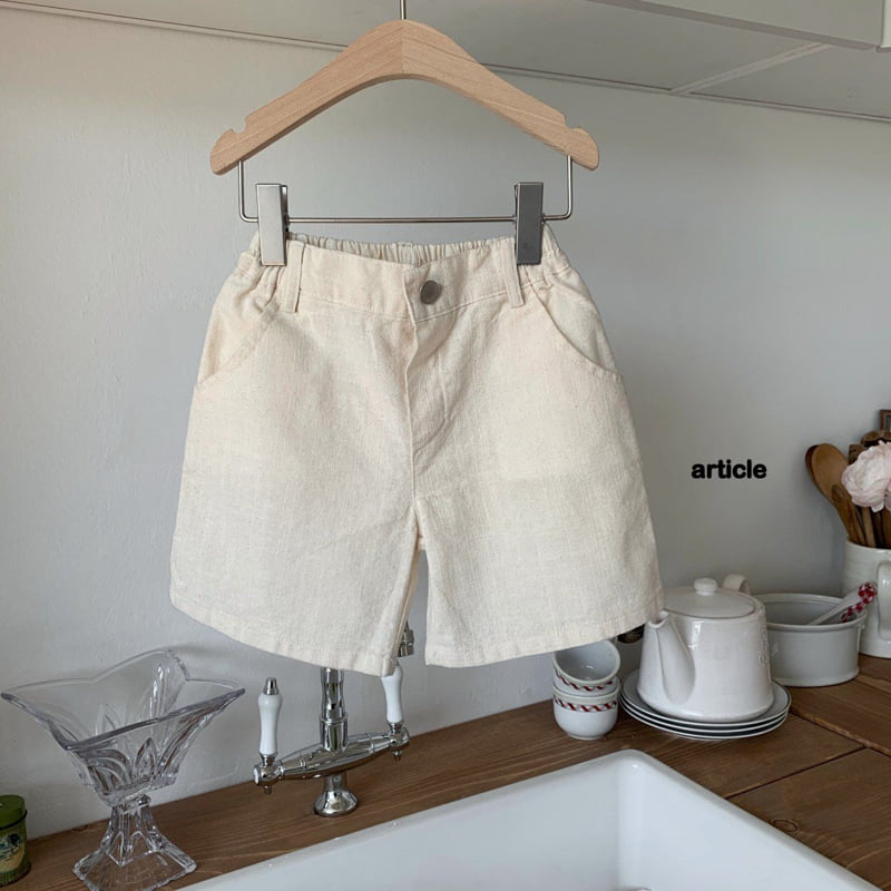 Article - Korean Children Fashion - #kidsshorts - Simple Linen Shorts - 4