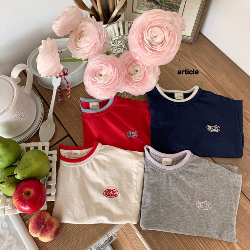 Article - Korean Children Fashion - #kidzfashiontrend - Double Off Embroidery Tee - 11