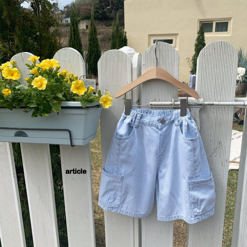 Article - Korean Children Fashion - #littlefashionista - ST Cargo Bermuda Denim Pants - 2